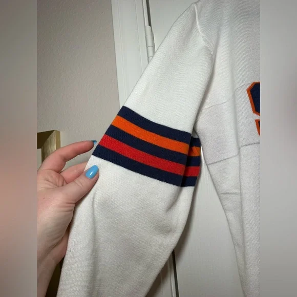 STROS Knit Sweater Houston Astros Inspired Retro Style Orange Blue V-Neck Size L - Picture 3 of 5